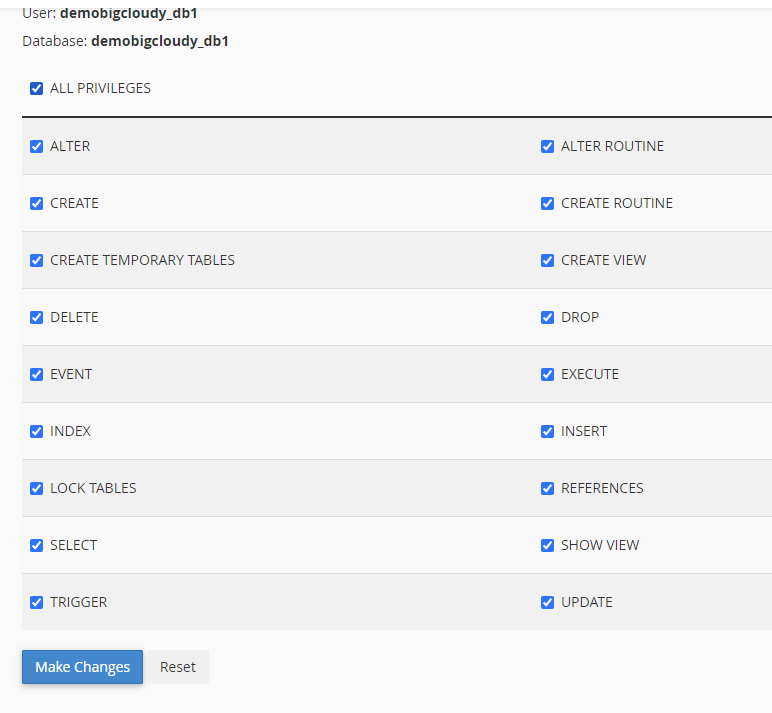 User Privileges in cPanel | BigCloudy KB