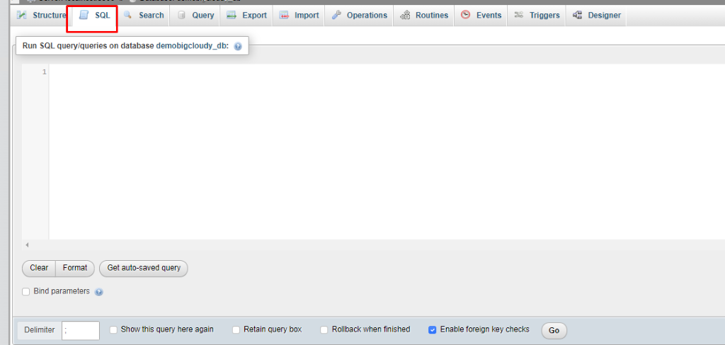 SQL Queries in phpMyAdmin | BigCloudy KB 