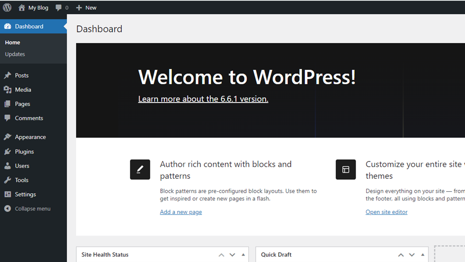 WordPress Dashboard | BigCloudy KB 